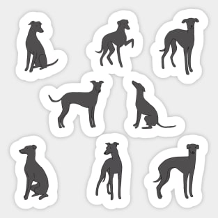 greyhoun pack Sticker